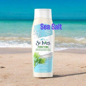 St. Ives Purifying Sea Salt And Pacific Kelp Exfoliating Body Wash 13.5oz